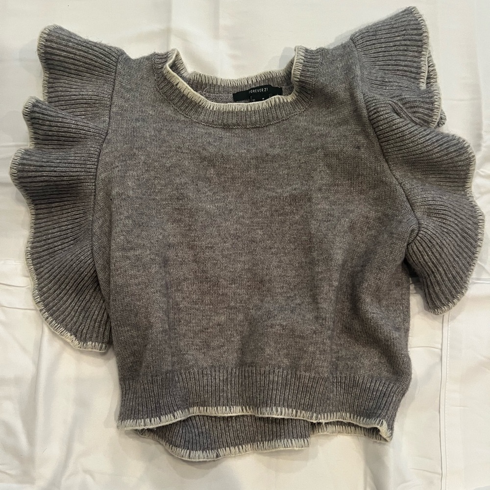 Grey sweater tank top